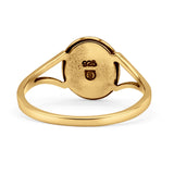 Oval Statement Fashion Thumb Ring Lab Created Opal Oxidized Solid 925 Sterling Silver