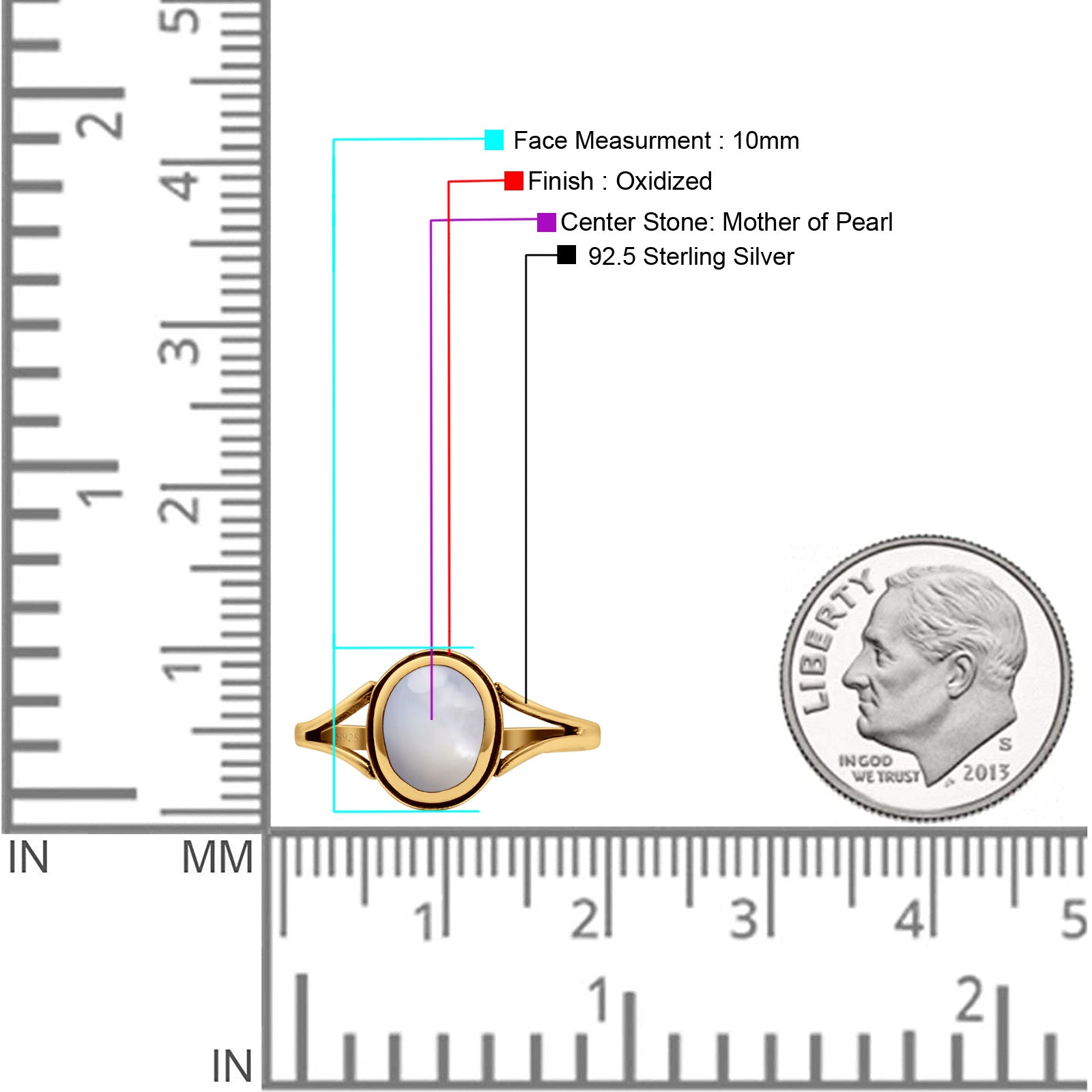 Oval Statement Fashion Thumb Ring Lab Created Opal Oxidized Solid 925 Sterling Silver