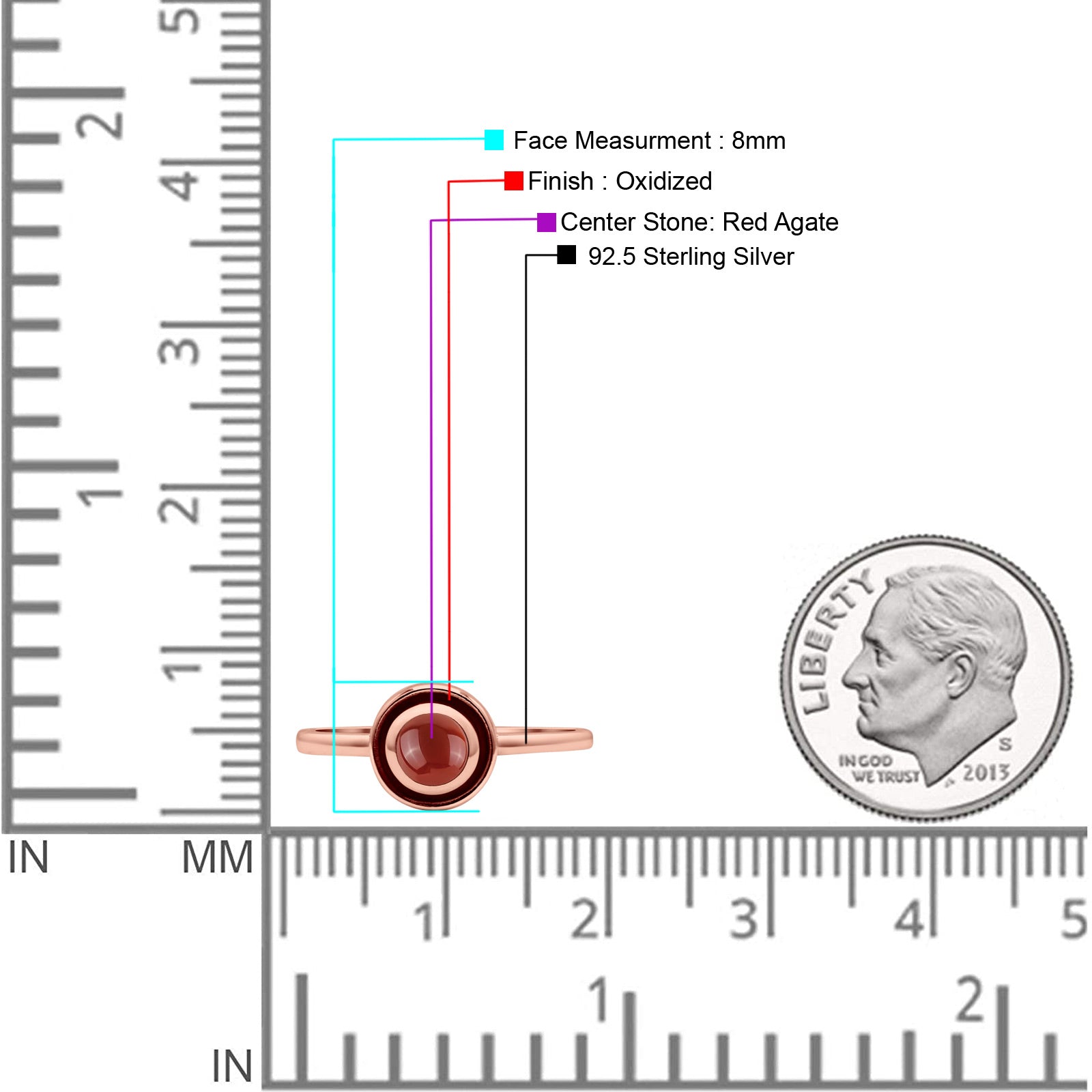 Round Thumb Ring Statement Fashion Ring Oxidized Lab Created Opal Solid 925 Sterling Silver