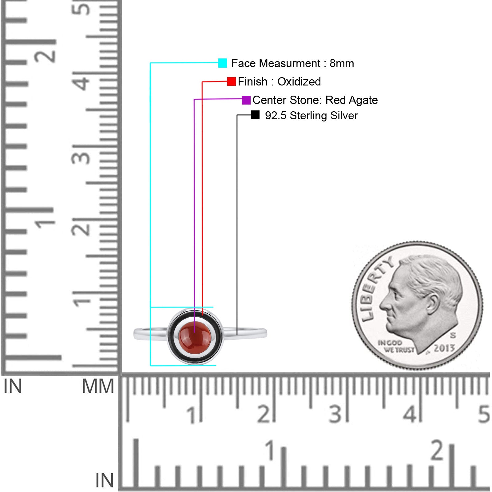 Round Thumb Ring Statement Fashion Ring Oxidized Lab Created Opal Solid 925 Sterling Silver