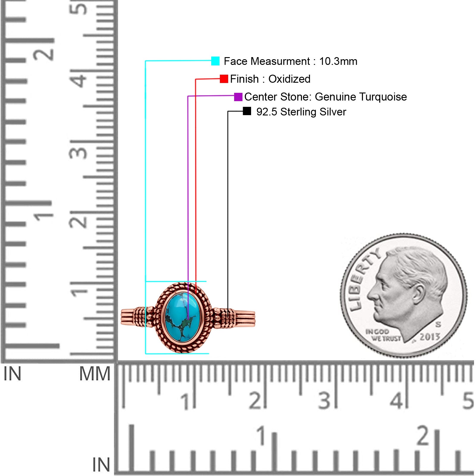 Oxidized Petite Oval Lab Created Opal Ring 925 Sterling Silver