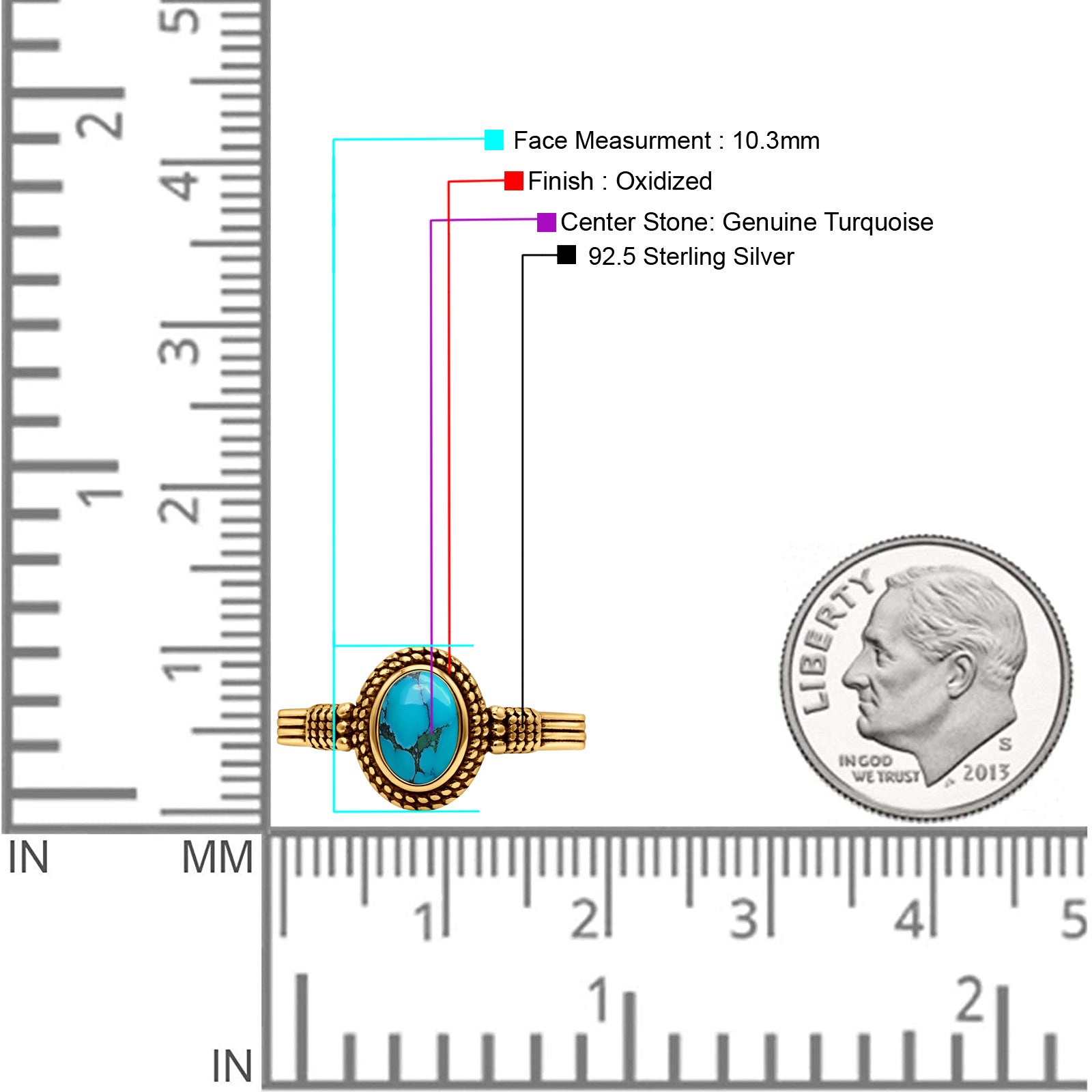 Oxidized Petite Oval Lab Created Opal Ring 925 Sterling Silver