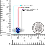 Petite Dainty Statement Fashion Oval Thumb Ring Lab Created Opal Solid 925 Sterling Silver