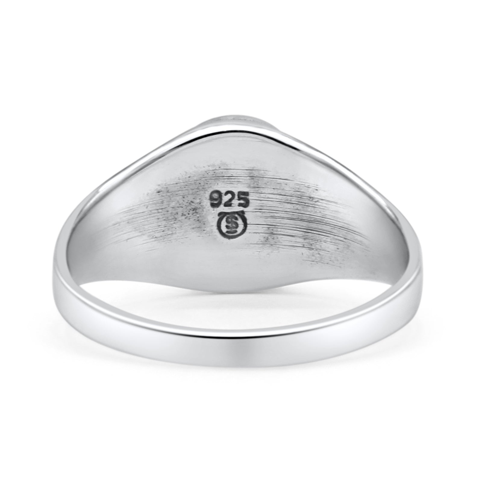 Petite Dainty Statement Fashion Oval Thumb Ring Lab Created Opal Solid 925 Sterling Silver