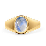 Petite Dainty Statement Fashion Oval Thumb Ring Lab Created Opal Solid 925 Sterling Silver