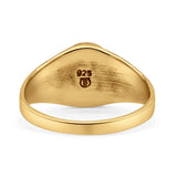 Petite Dainty Statement Fashion Oval Thumb Ring Lab Created Opal Solid 925 Sterling Silver