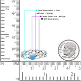 Infinity X Cross Weave Entangle Round Statement Fashion Ring Lab Created Opal Solid 925 Sterling Silver