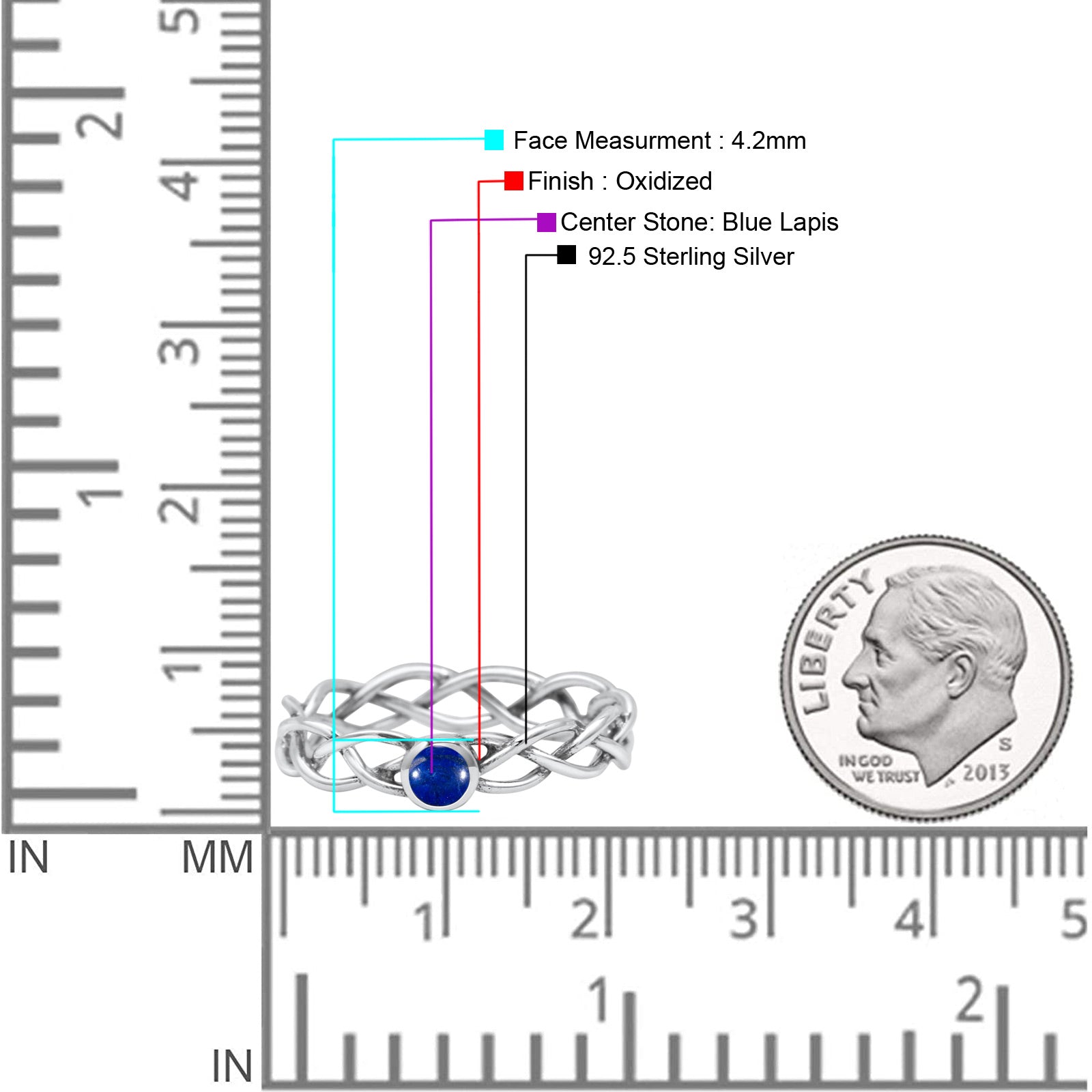 Infinity X Cross Weave Entangle Round Statement Fashion Ring Lab Created Opal Solid 925 Sterling Silver