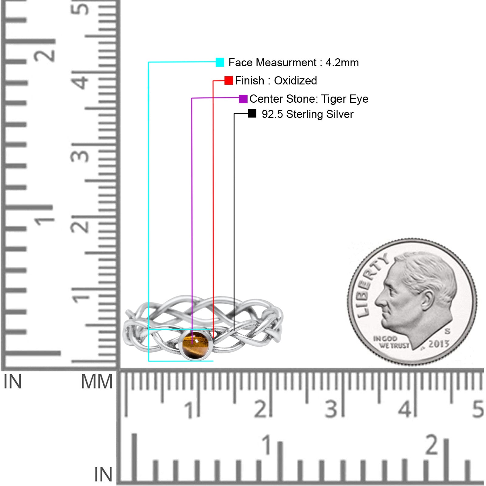 Infinity X Cross Weave Entangle Round Statement Fashion Ring Lab Created Opal Solid 925 Sterling Silver
