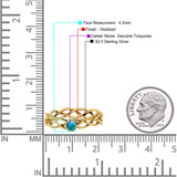 Infinity X Cross Weave Entangle Round Statement Fashion Ring Lab Created Opal Solid 925 Sterling Silver