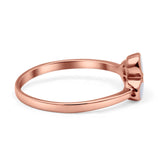 Three-Stone Lab Created Opal Ring 925 Sterling Silver