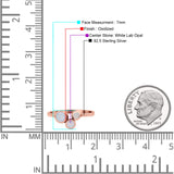 Three-Stone Lab Created Opal Ring 925 Sterling Silver