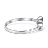 Three-Stone Lab Created Opal Ring 925 Sterling Silver