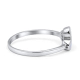 Three-Stone Lab Created Opal Ring 925 Sterling Silver