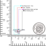 Three-Stone Lab Created Opal Ring 925 Sterling Silver