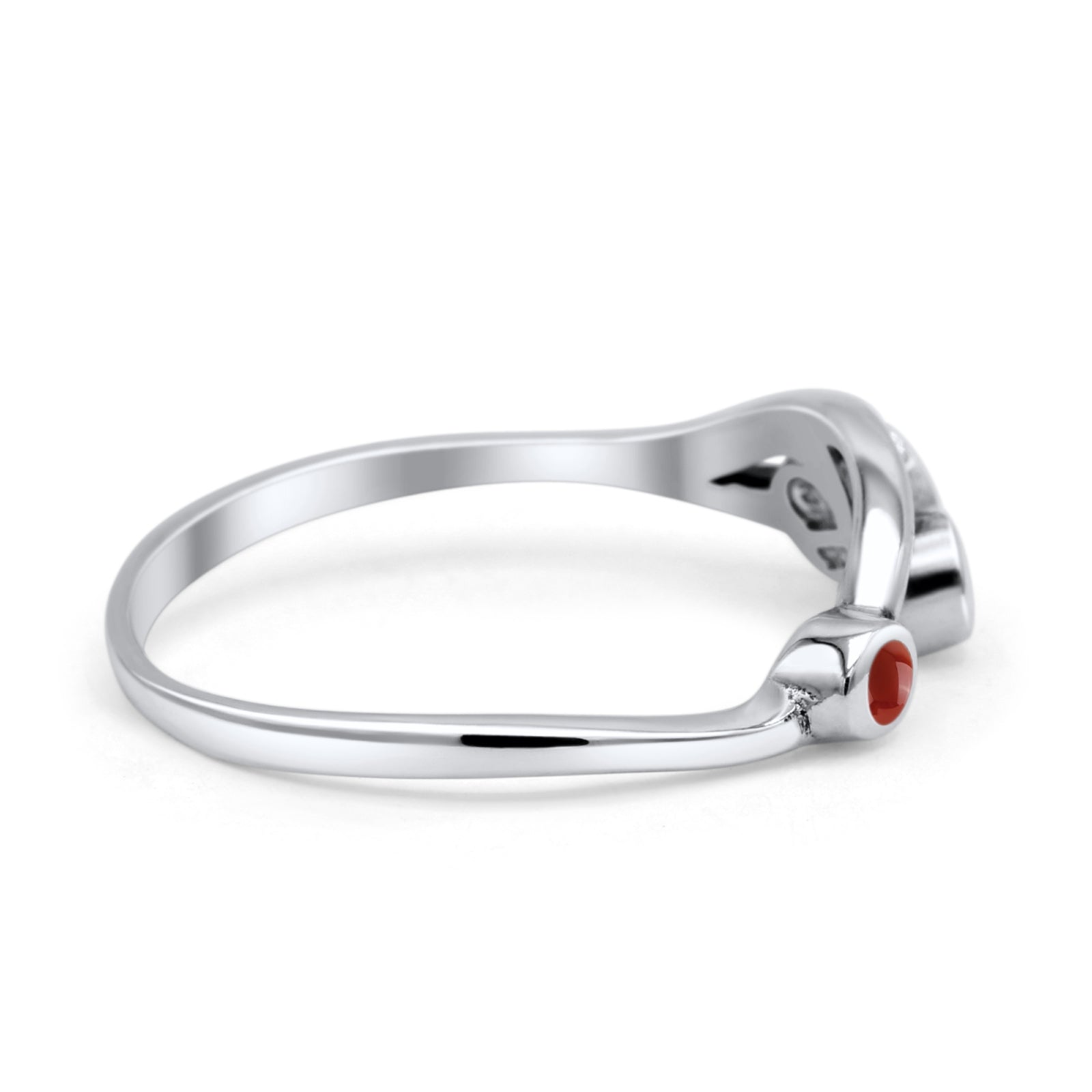 New Design Three Stone Petite Dainty Thumb Fashion Ring Lab Created Opal Solid 925 Sterling Silver