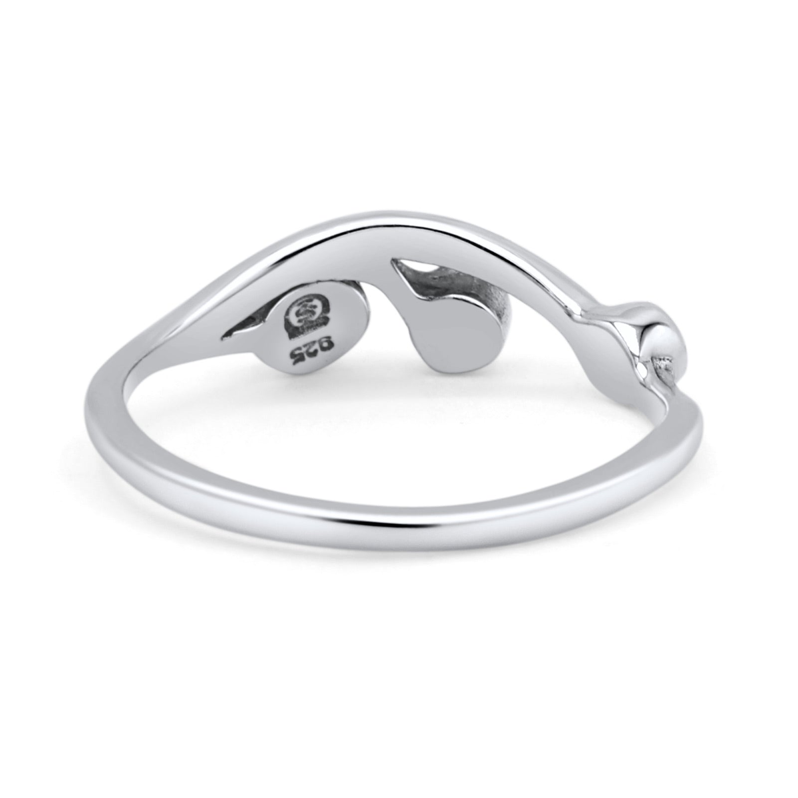 New Design Three Stone Petite Dainty Thumb Fashion Ring Lab Created Opal Solid 925 Sterling Silver