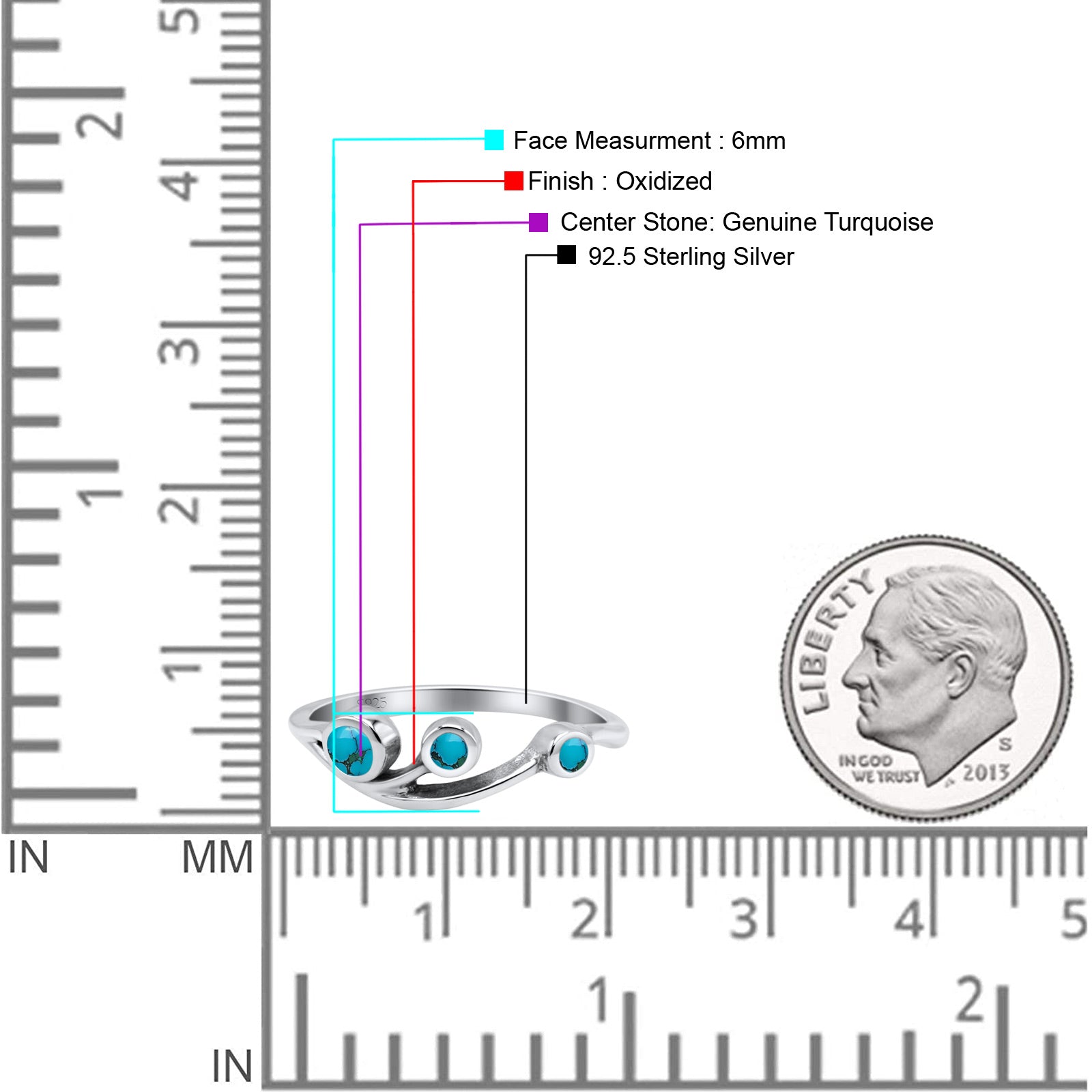 New Design Three Stone Petite Dainty Thumb Fashion Ring Lab Created Opal Solid 925 Sterling Silver