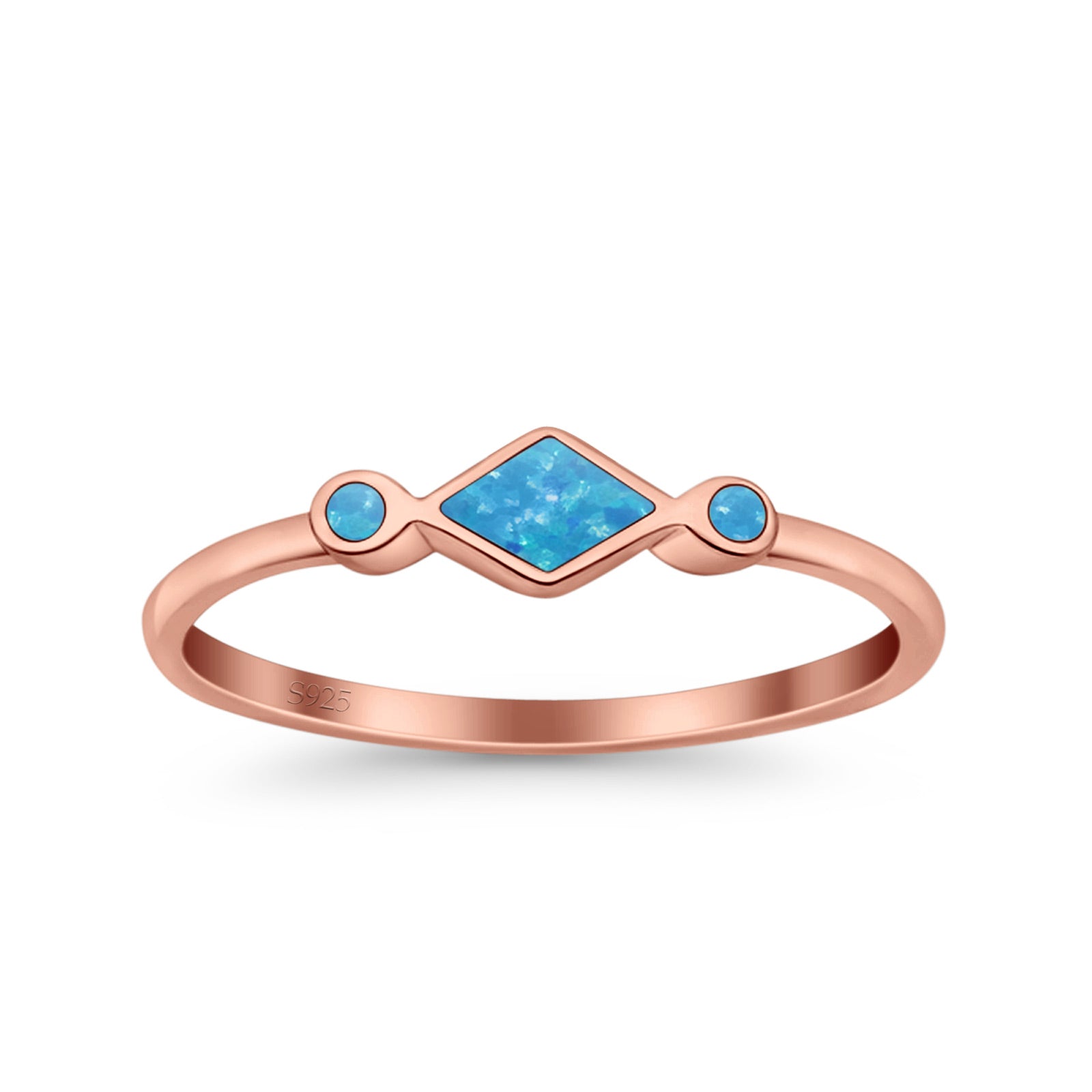 Square Vintage Style Petite Dainty Statement Fashion Thumb Ring Lab Created Opal 925 Sterling Silver