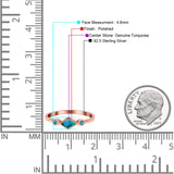 Square Vintage Style Petite Dainty Statement Fashion Thumb Ring Lab Created Opal 925 Sterling Silver