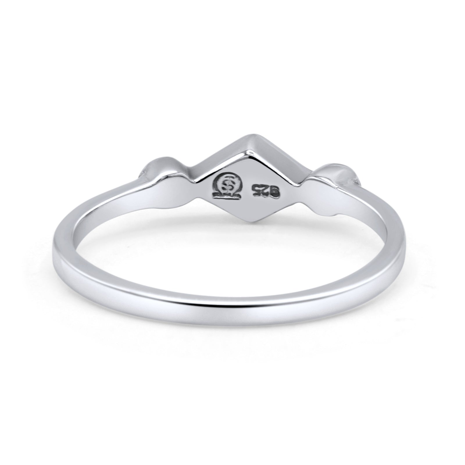 Square Vintage Style Petite Dainty Statement Fashion Thumb Ring Lab Created Opal 925 Sterling Silver