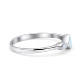 Square Vintage Style Petite Dainty Statement Fashion Thumb Ring Lab Created Opal 925 Sterling Silver