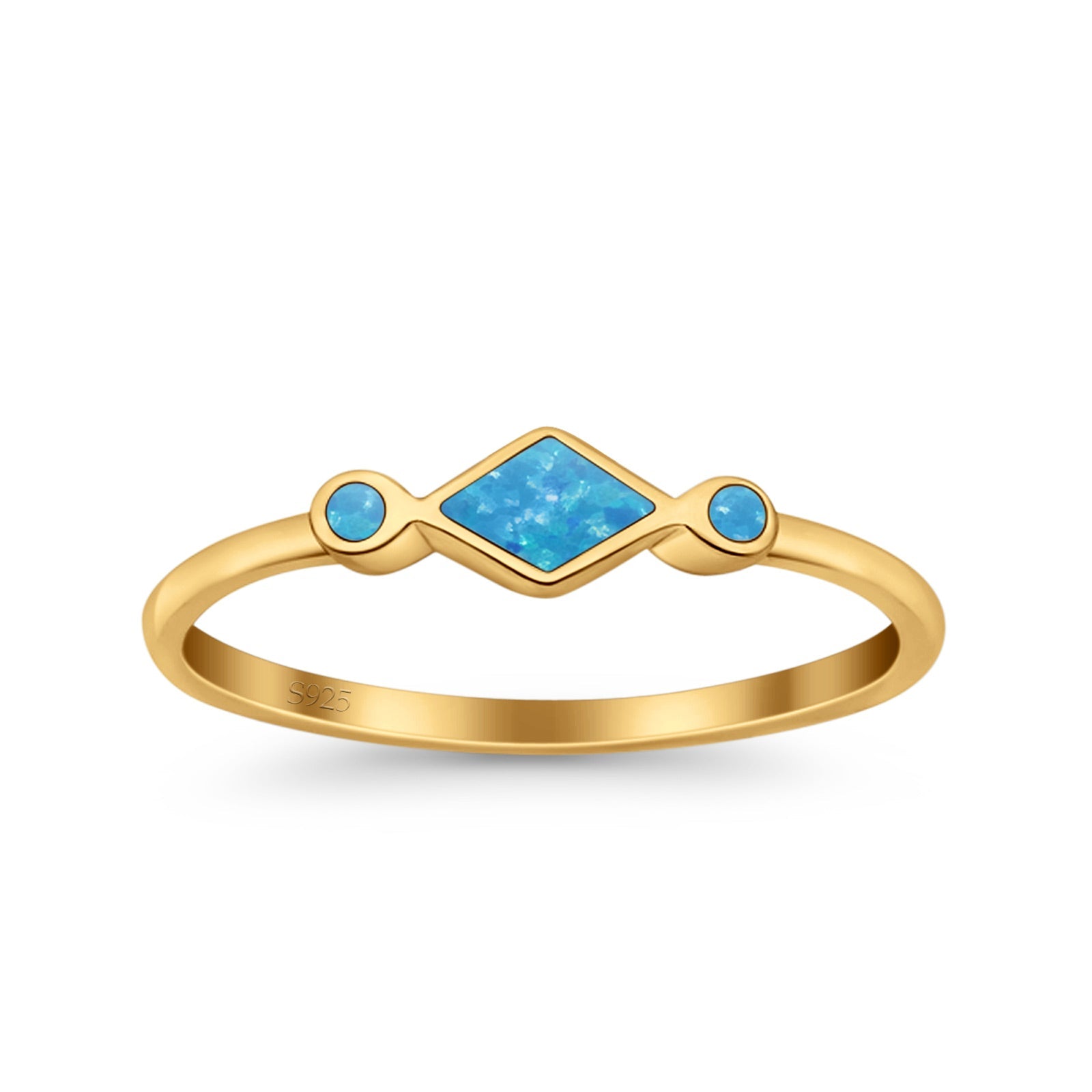 Square Vintage Style Petite Dainty Statement Fashion Thumb Ring Lab Created Opal 925 Sterling Silver