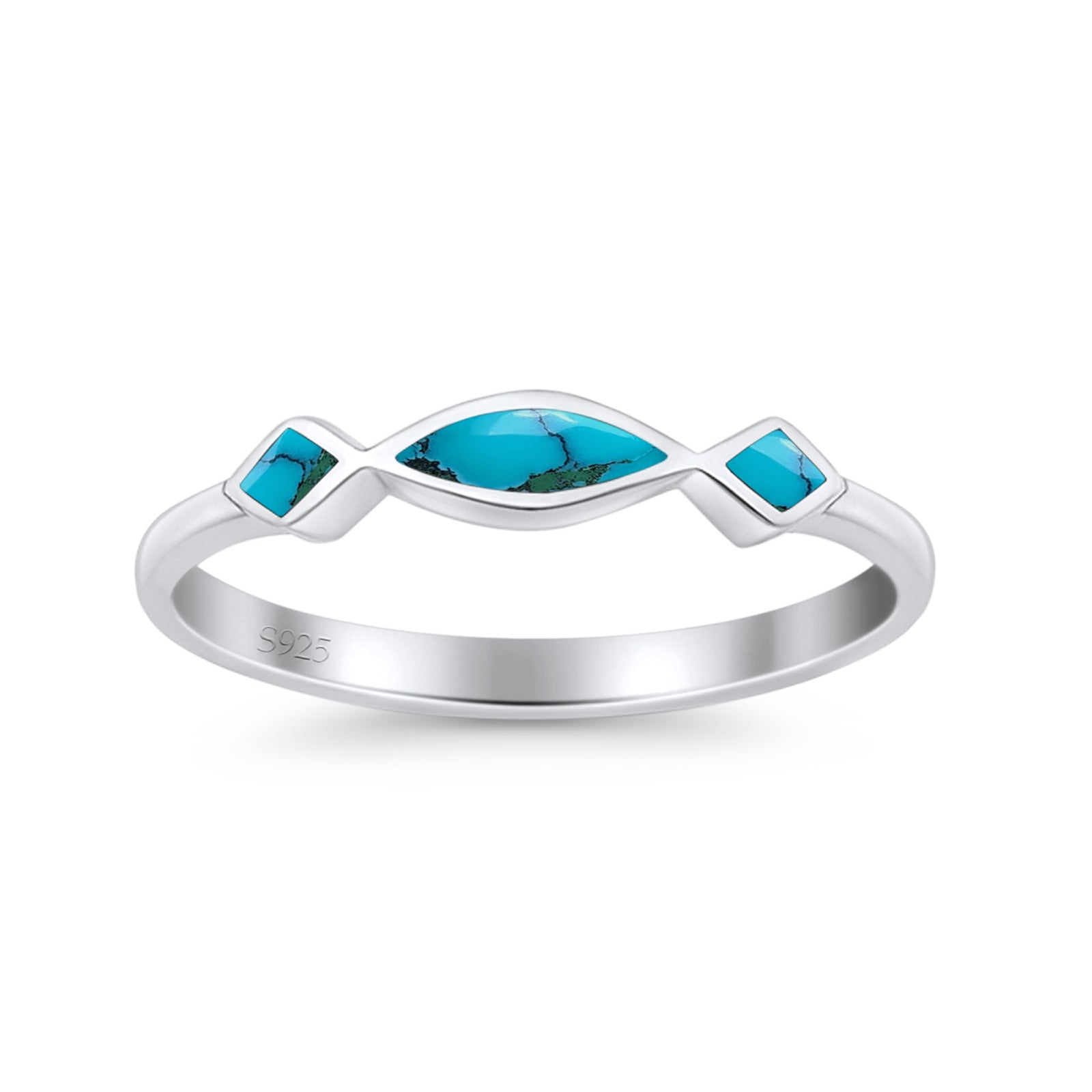 Marquise Vintage Style Petite Dainty Fashion Thumb Ring Lab Created Opal Solid 925 Sterling Silver