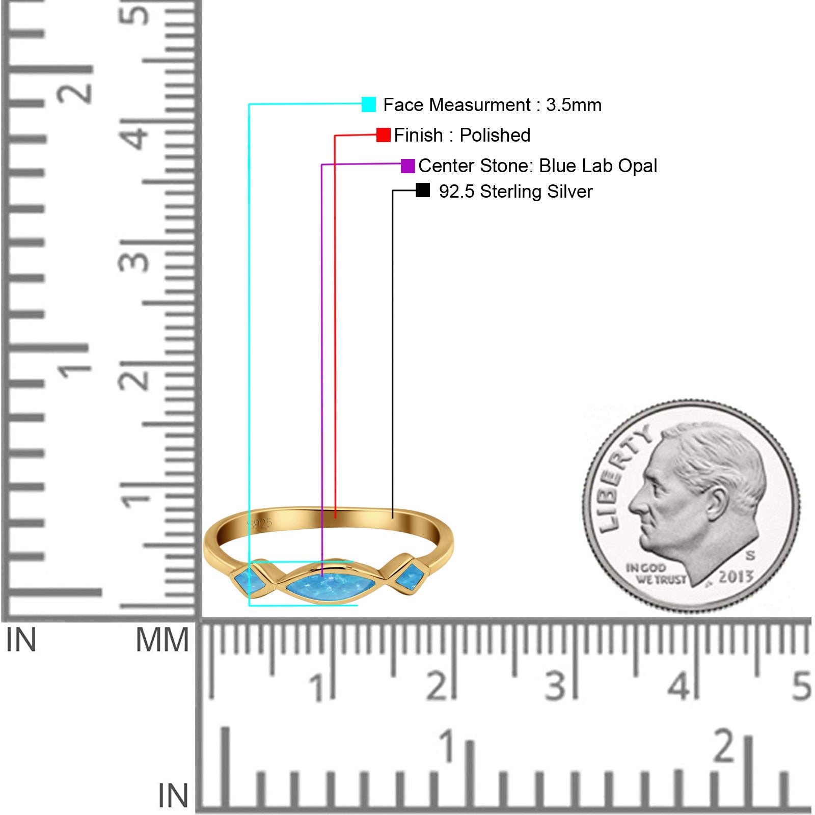 Marquise Vintage Style Petite Dainty Fashion Thumb Ring Lab Created Opal Solid 925 Sterling Silver