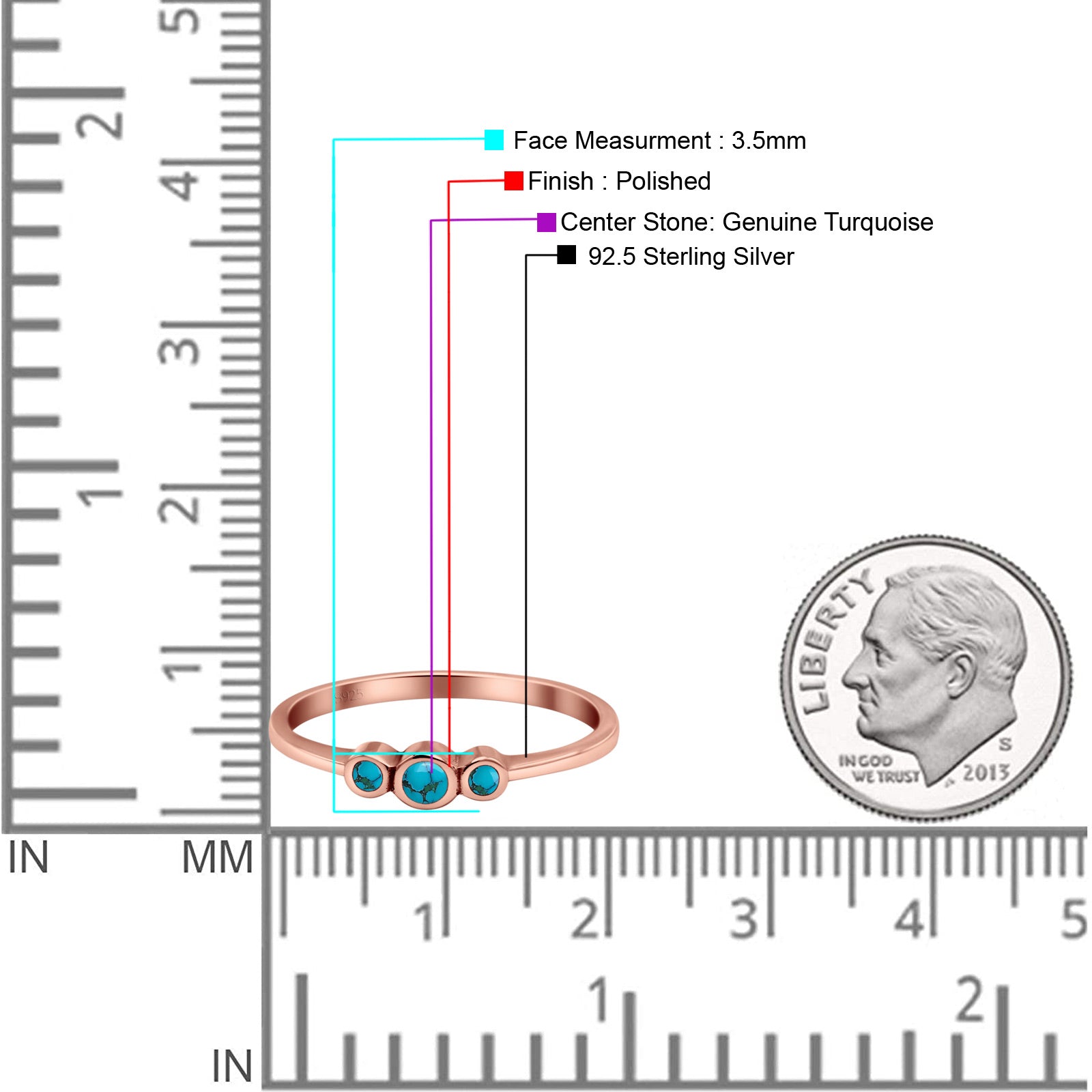 Three Stone Petite Dainty Thumb Fashion Ring Lab Created Opal Solid 925 Sterling Silver