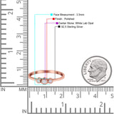 Three Stone Petite Dainty Thumb Fashion Ring Lab Created Opal Solid 925 Sterling Silver