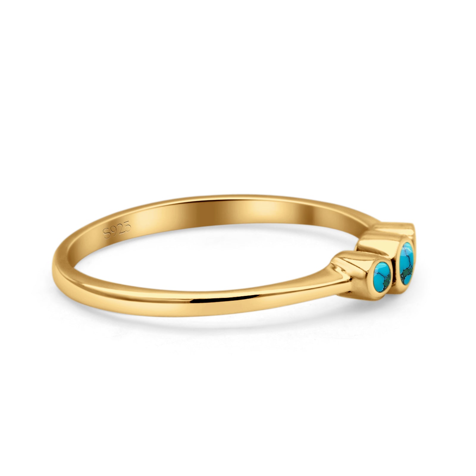 Three Stone Petite Dainty Thumb Fashion Ring Lab Created Opal Solid 925 Sterling Silver