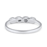 Four Stone Petite Dainty Thumb Fashion Ring Lab Created Opal Solid 925 Sterling Silver