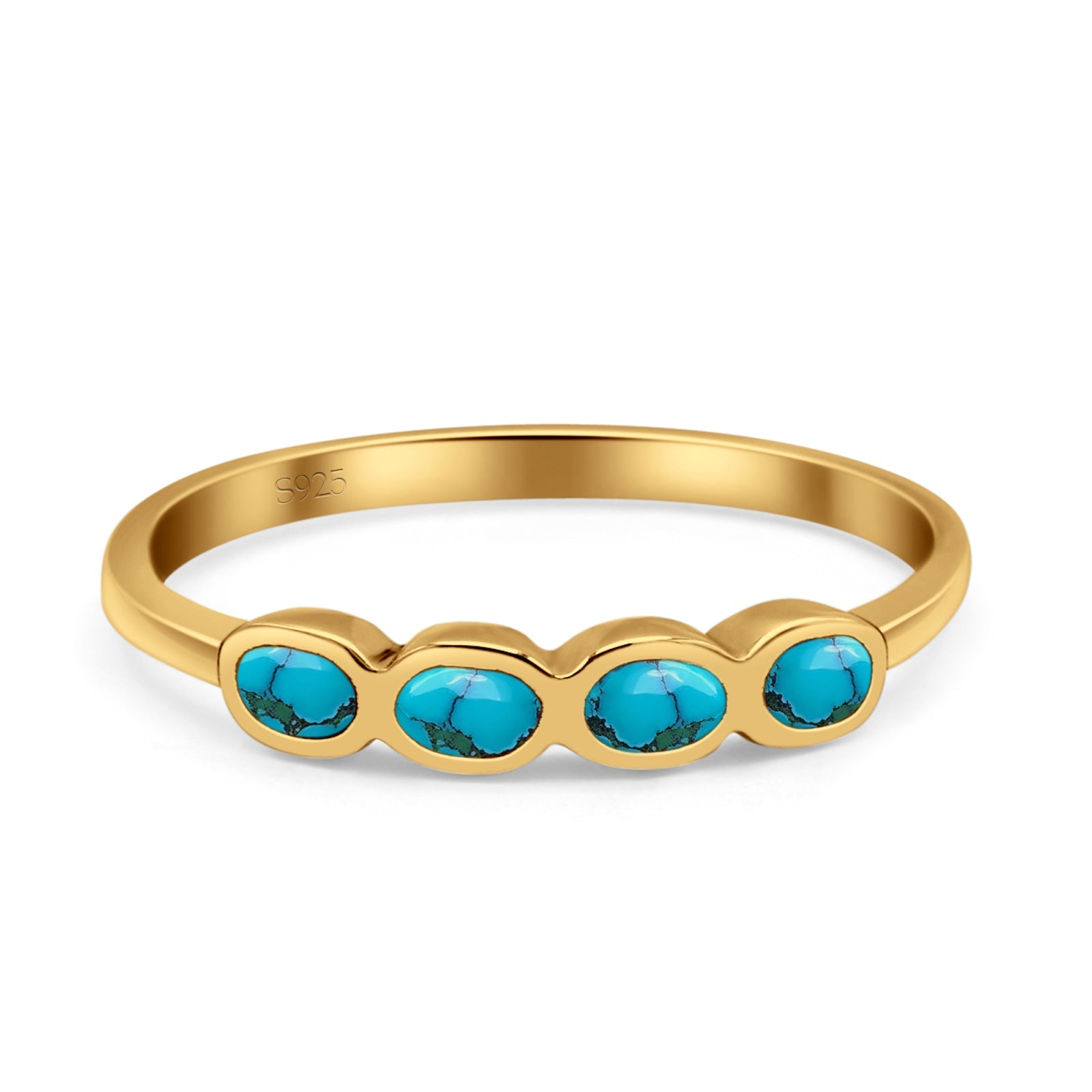 Four Stone Petite Dainty Thumb Fashion Ring Lab Created Opal Solid 925 Sterling Silver