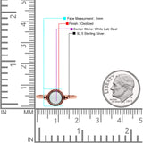 Round Fashion Petite Dainty Oxidized Thumb Statement Ring Lab Created Opal Solid 925 Sterling Silver