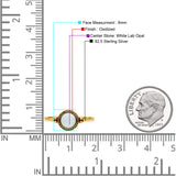 Round Fashion Petite Dainty Oxidized Thumb Statement Ring Lab Created Opal Solid 925 Sterling Silver