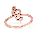 Snake Oxidized Thumb Ring Trendy Statement Fashion Ring Lab Created Opal 925 Sterling Silver