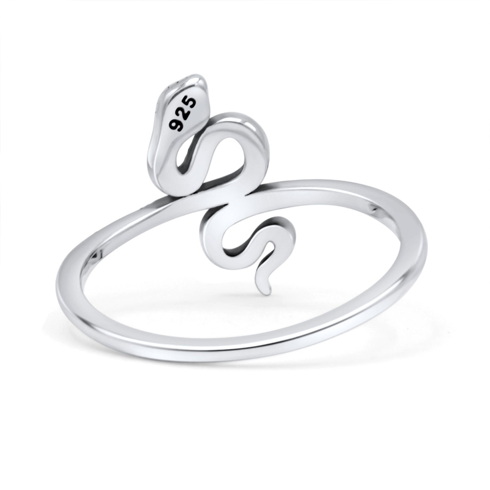 Snake Oxidized Thumb Ring Trendy Statement Fashion Ring Lab Created Opal 925 Sterling Silver