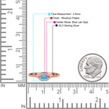 Eye Rhodium Plated Thumb Ring Trendy Statement Fashion Ring Lab Created Opal 925 Sterling Silver