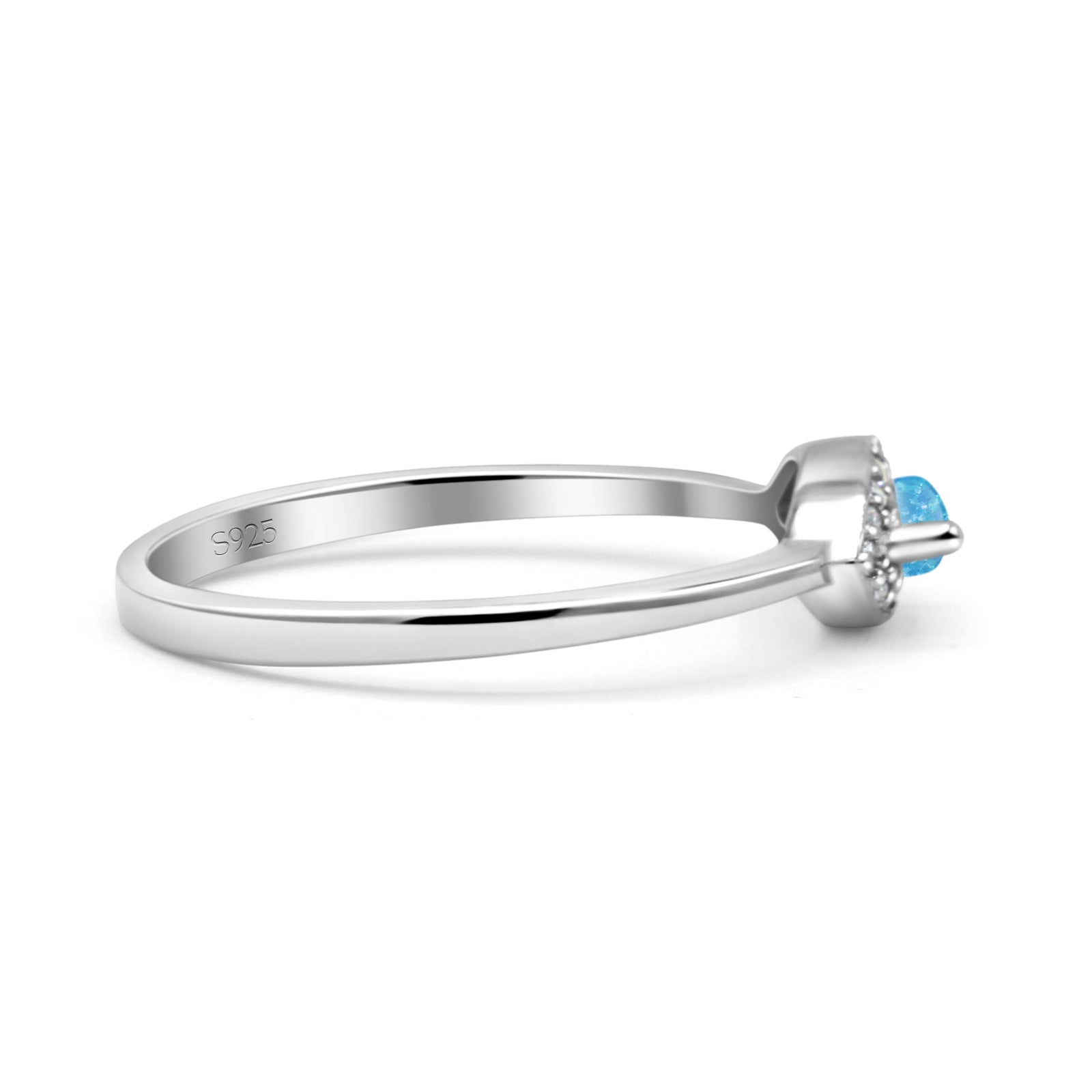 Eye Rhodium Plated Thumb Ring Trendy Statement Fashion Ring Lab Created Opal 925 Sterling Silver