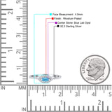 Eye Rhodium Plated Thumb Ring Trendy Statement Fashion Ring Lab Created Opal 925 Sterling Silver