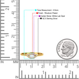 Eye Rhodium Plated Thumb Ring Trendy Statement Fashion Ring Lab Created Opal 925 Sterling Silver