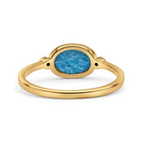 Round Cubic Zirconia Thumb Ring New Statement Fashion Ring Oval Lab Created Opal 925 Sterling Silver