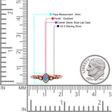 Marquise Oxidized Thumb Ring Statement New Fashion Ring Lab Created Opal 925 Sterling Silver