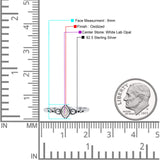 Marquise Oxidized Thumb Ring Statement New Fashion Ring Lab Created Opal 925 Sterling Silver