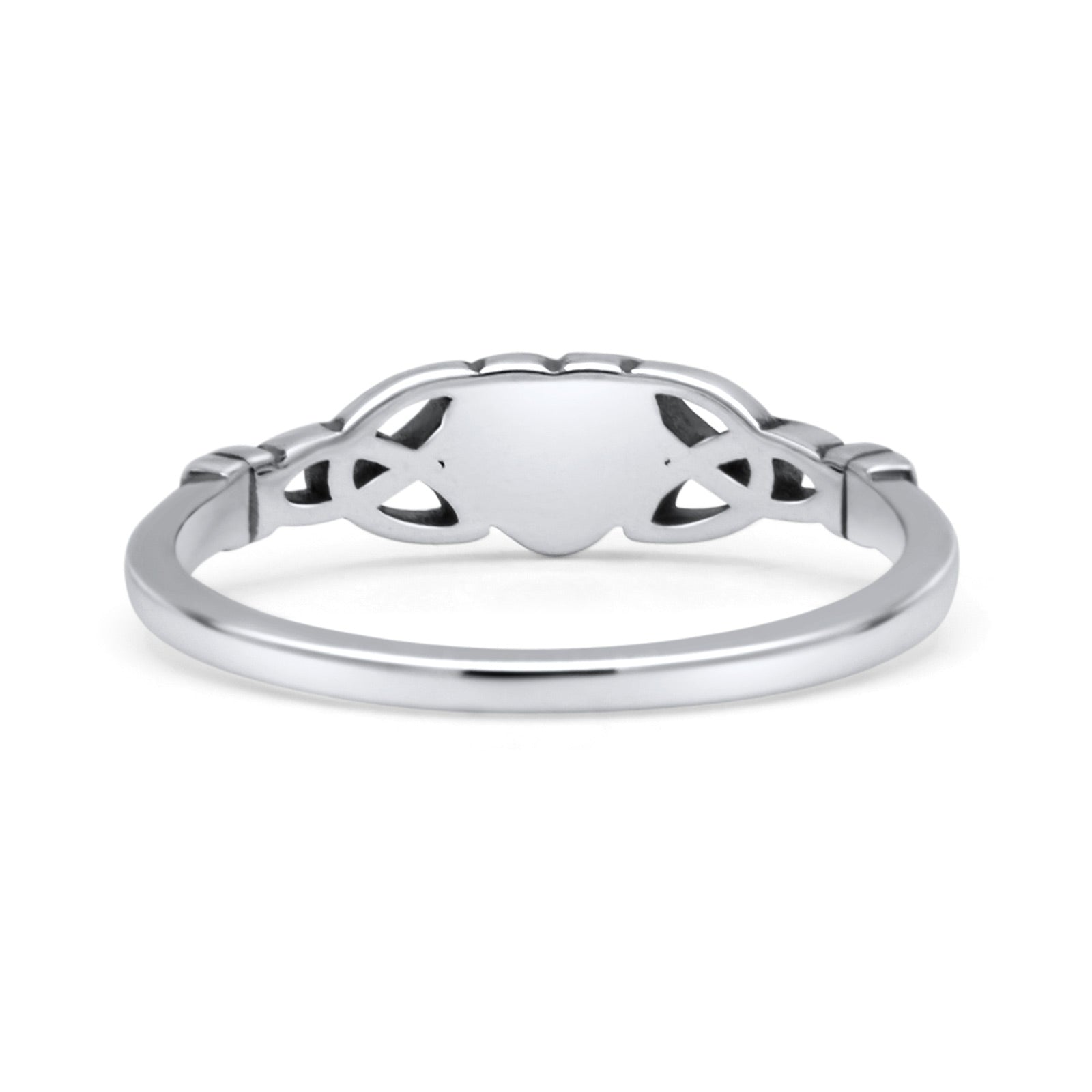 Celtic Heart Oxidized Thumb Ring Statement Fashion Ring Lab Created Opal 925 Sterling Silver