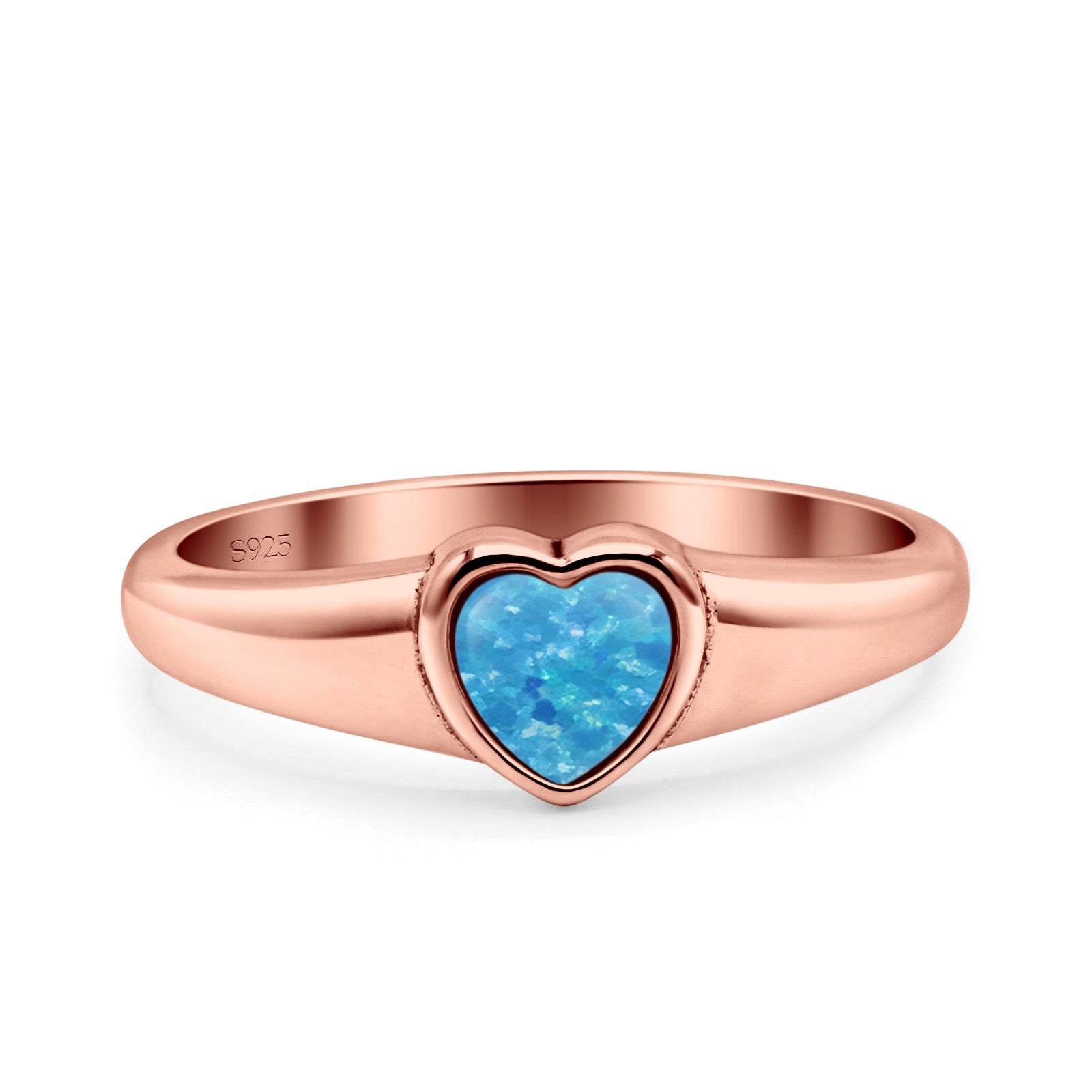Heart Oxidized Thumb Ring Statement Fashion Ring Lab Created Opal 925 Sterling Silver