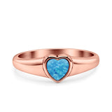 Heart Oxidized Thumb Ring Statement Fashion Ring Lab Created Opal 925 Sterling Silver