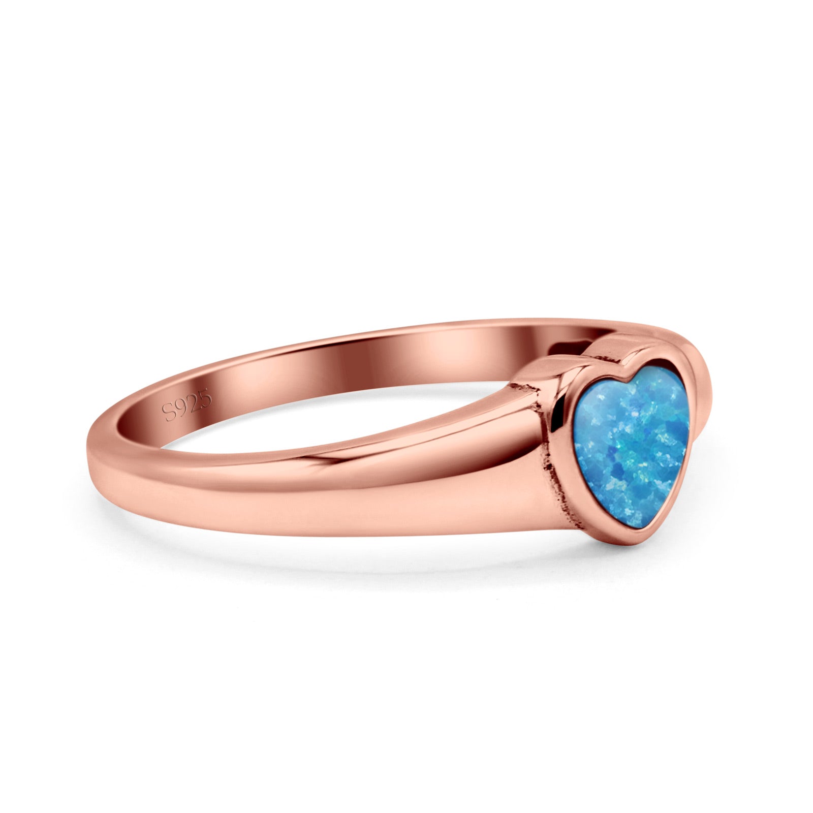 Heart Oxidized Thumb Ring Statement Fashion Ring Lab Created Opal 925 Sterling Silver