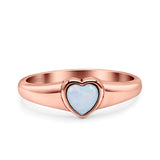 Heart Oxidized Thumb Ring Statement Fashion Ring Lab Created Opal 925 Sterling Silver